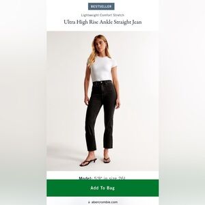 Abercrombie Ultra high rise ankle straight